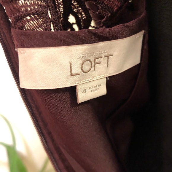 Ann Taylor LOFT Purple Floral Lace Shift Dress - Picture 5 of 9
